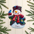 Personalised Family Christmas Xmas Tree Decoration Ornament - Snowman with Bird