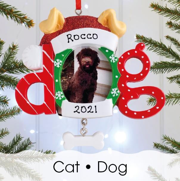 Christmas Ornament - Personalised Christmas Xmas Tree Decoration Ornament - Dog/Cat Photo Frames