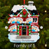 Personalised Family Christmas Decoration - Covid House Family with Masks
