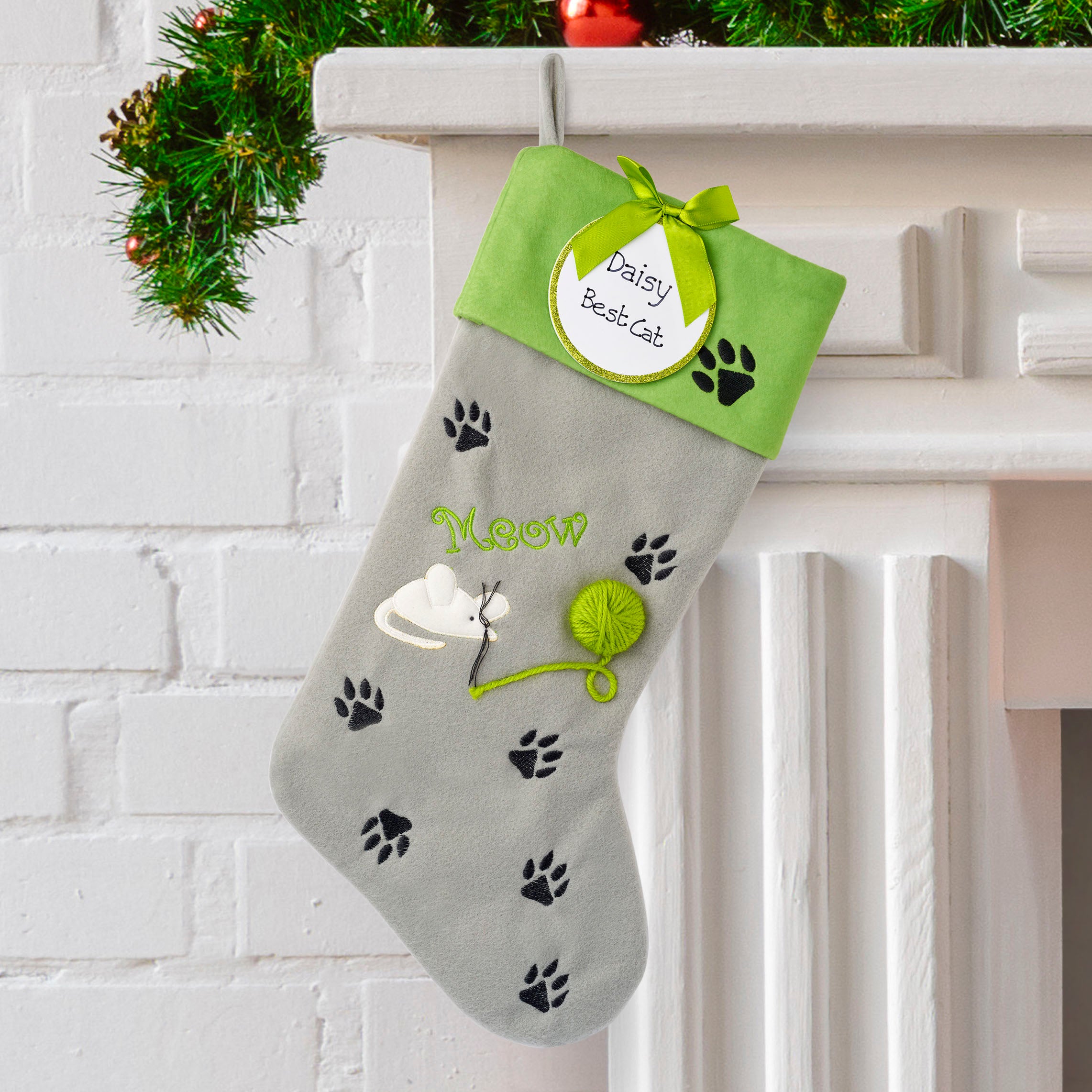 Personalised Christmas Stocking - Cat