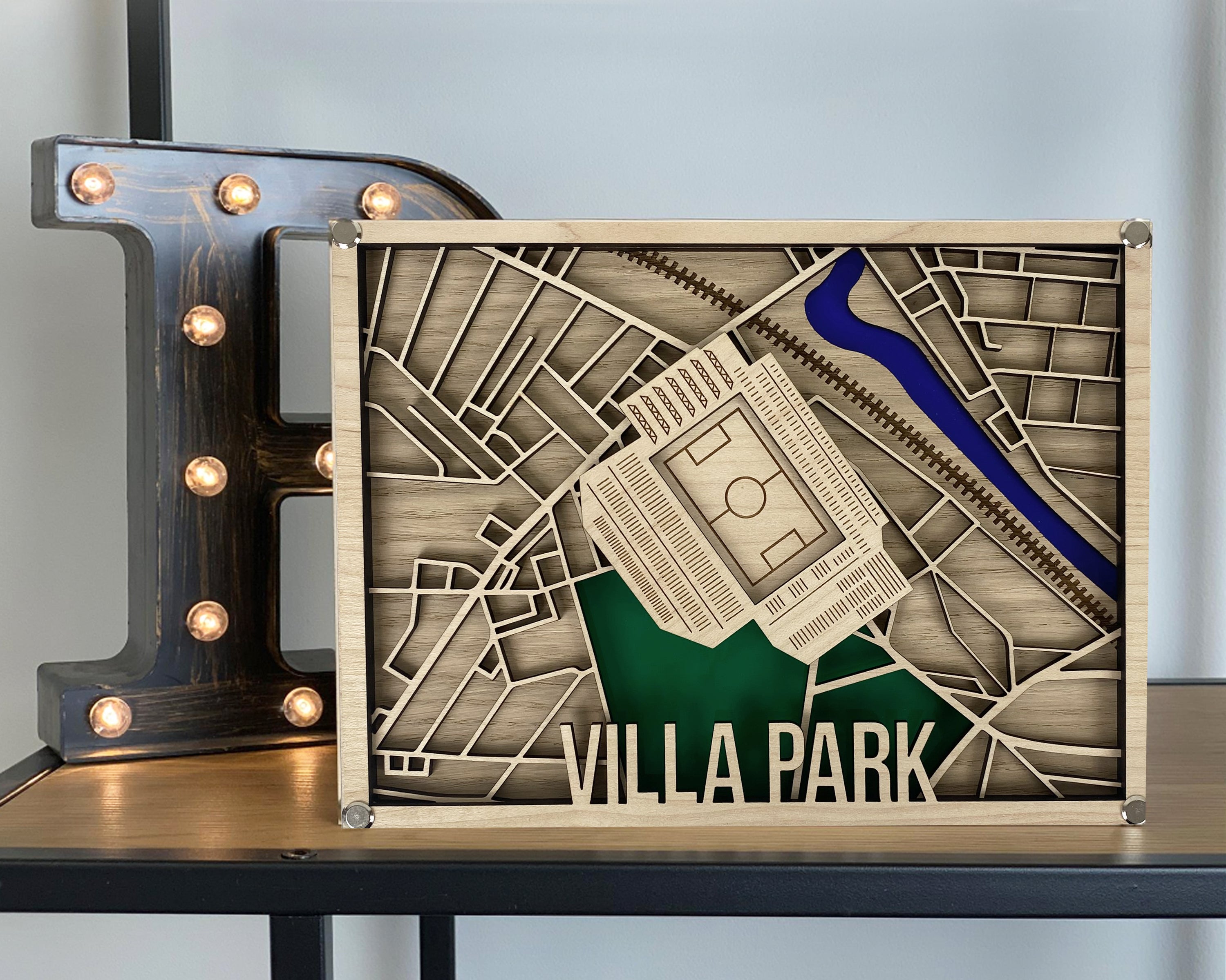Wooden Villa Park Football Stadium, Aston Villa, The Lions, The Claret & Blue