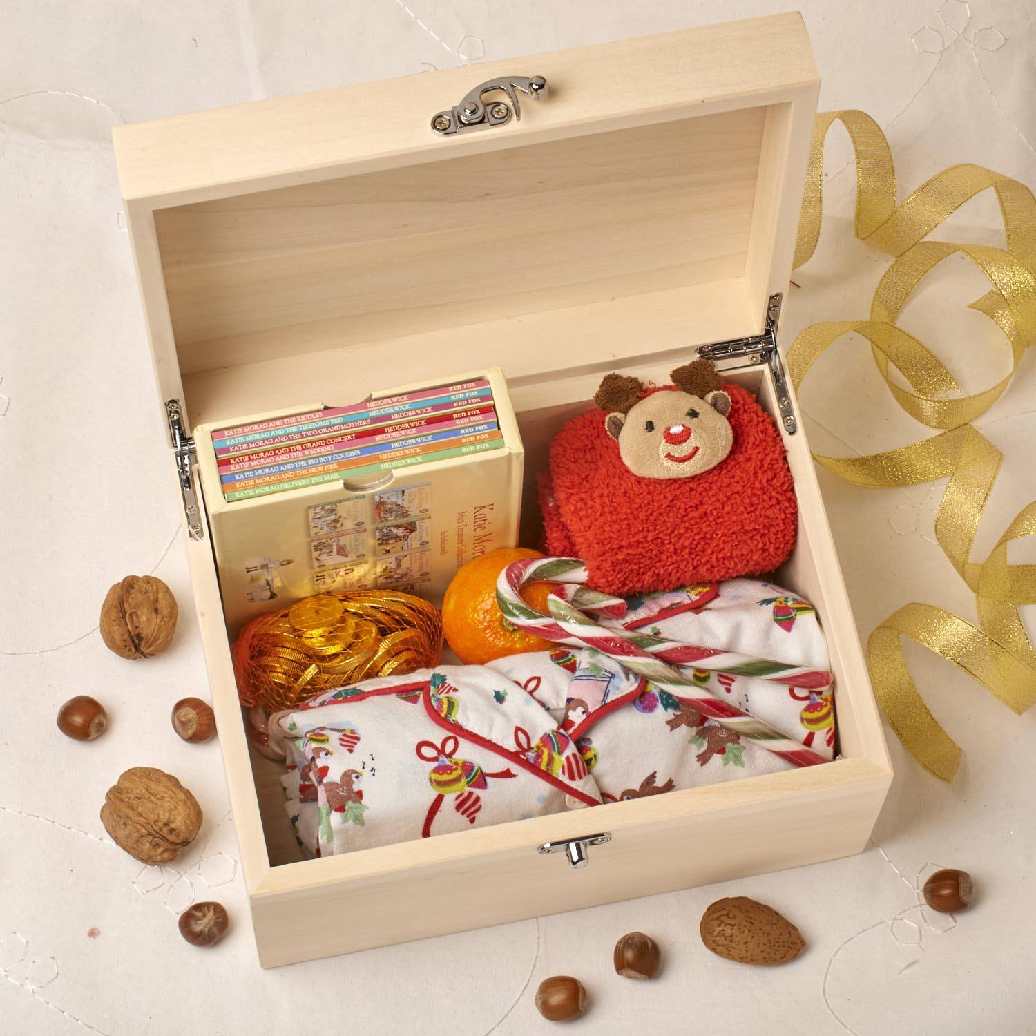 Christmas Box - Personalised Wooden Christmas Eve Box - Snowflake Design