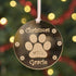 Christmas Decoration - Personalised Dog Paw Tree Decoration Ornament