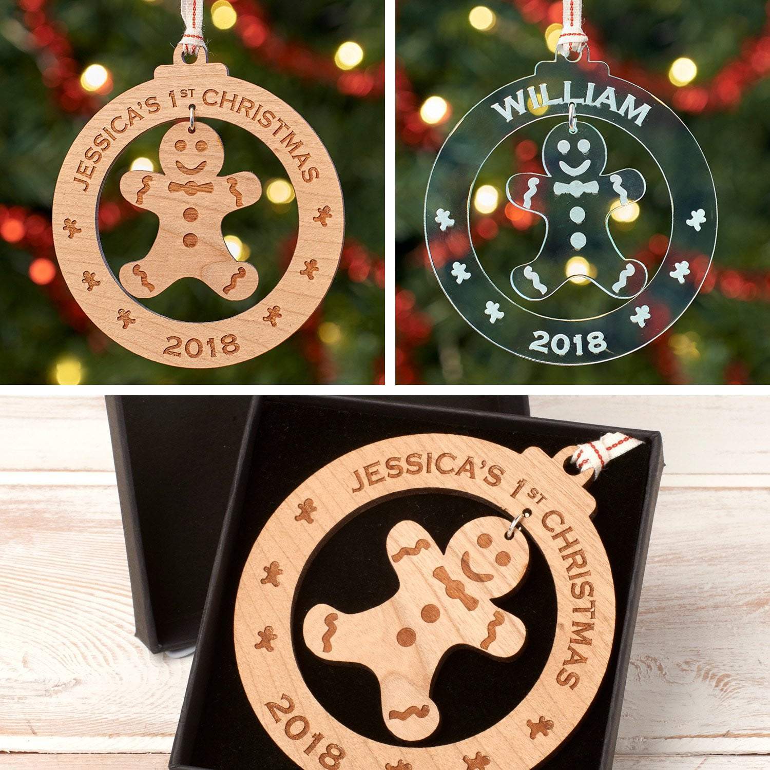 Christmas Decoration - Personalised Gingerbread Man Christmas Tree Decoration
