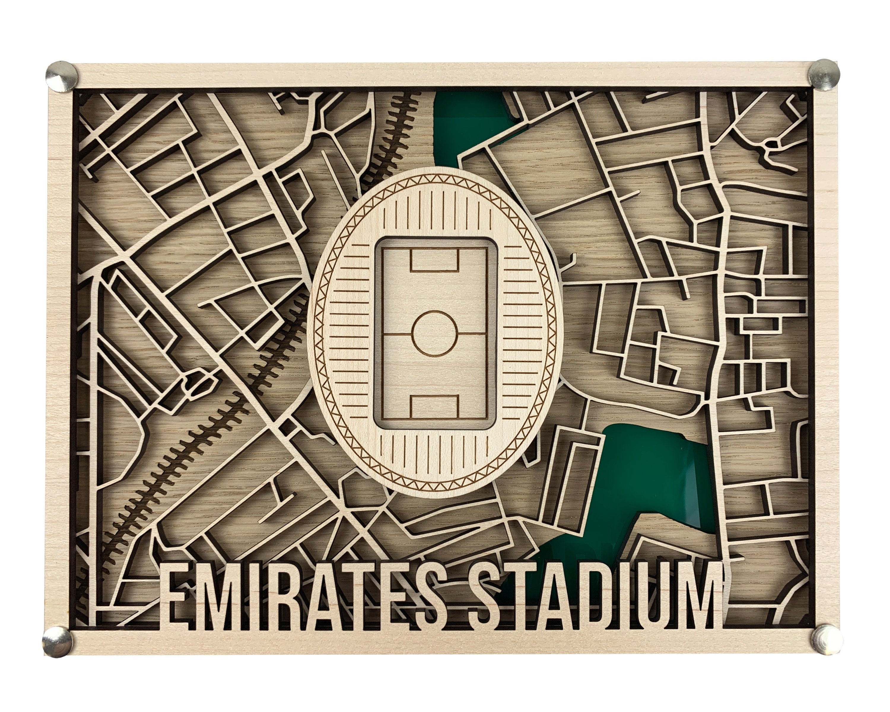 Wooden Emirates Football Stadium, Arsenal, Gunners, Gooner, Highbury