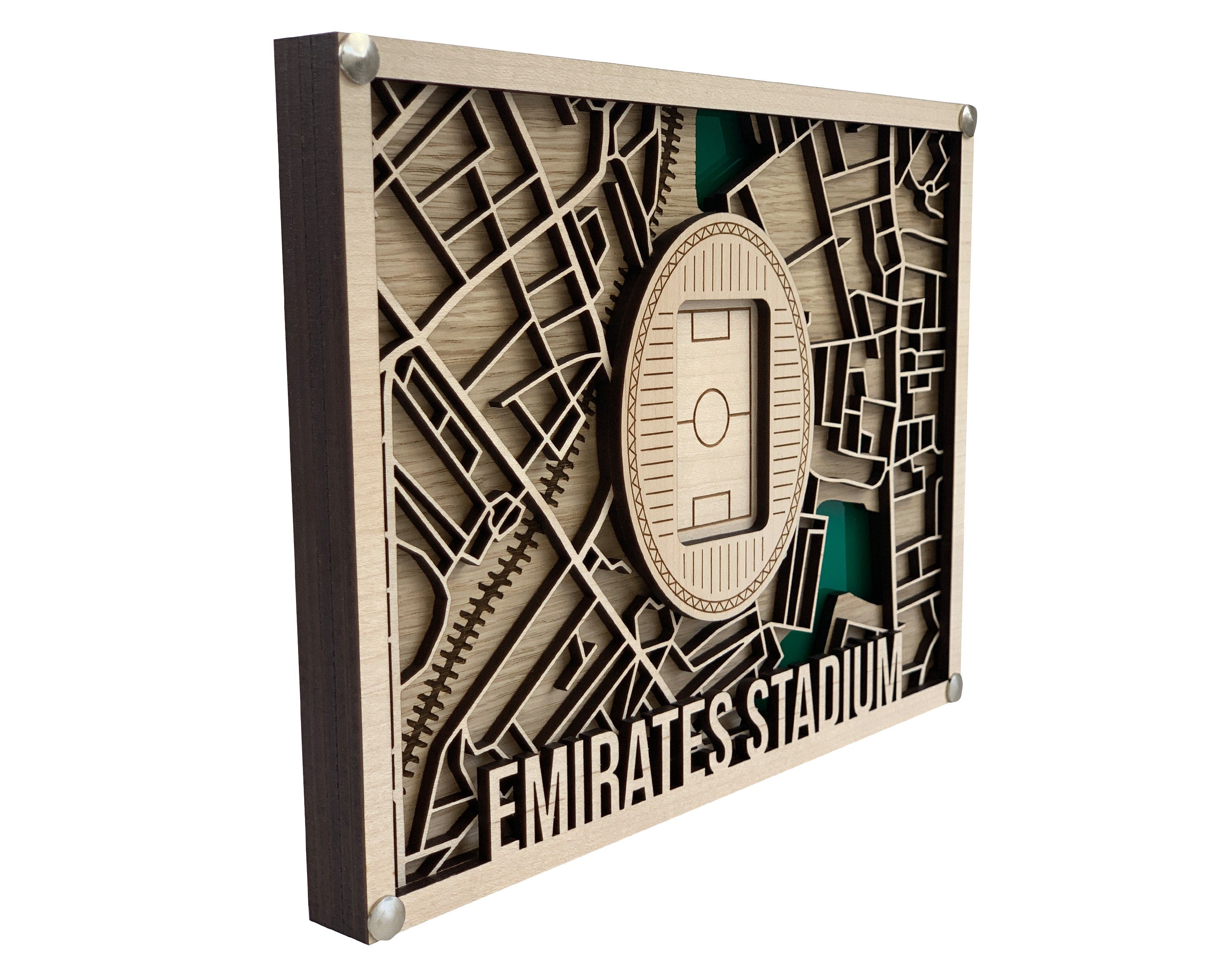 Wooden Emirates Football Stadium, Arsenal, Gunners, Gooner, Highbury