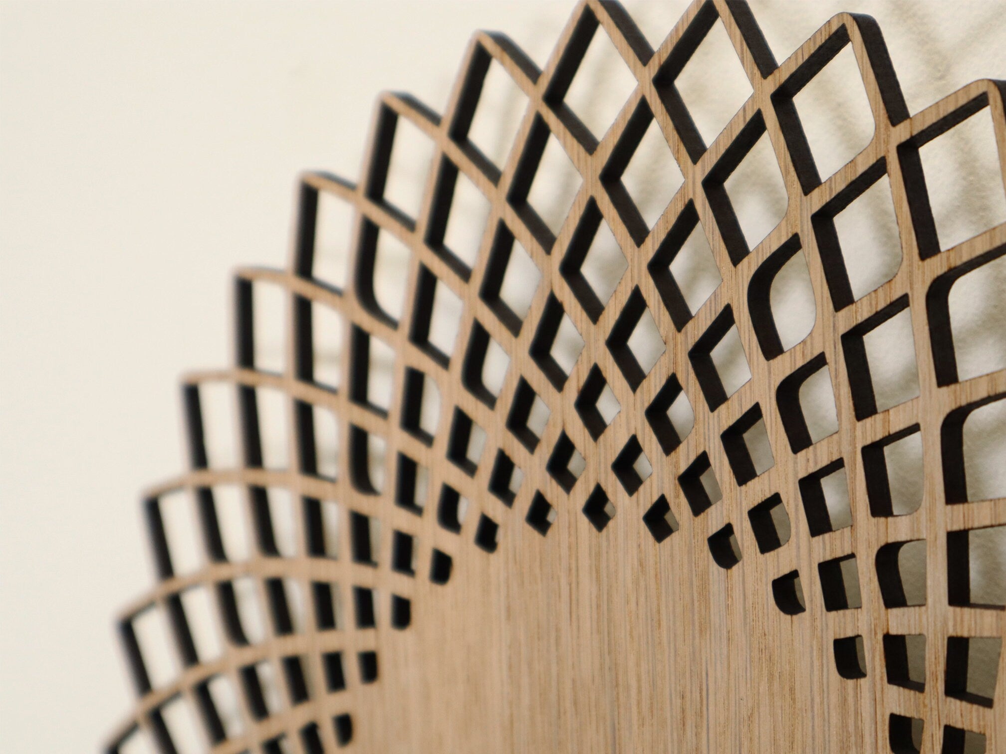 Minimalistic Wooden Geometric Wall Clock - Spiral Design
