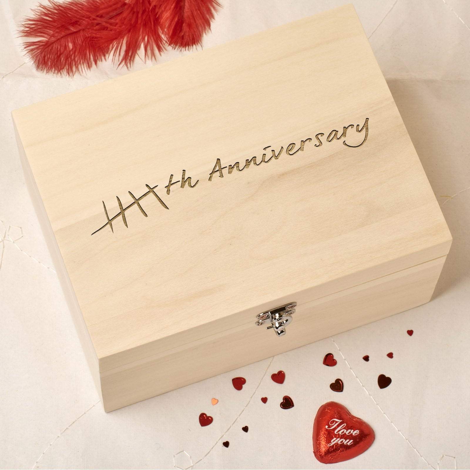 Keepsake Box - 5th Wedding Anniversary Keepsake Box - Tally Design