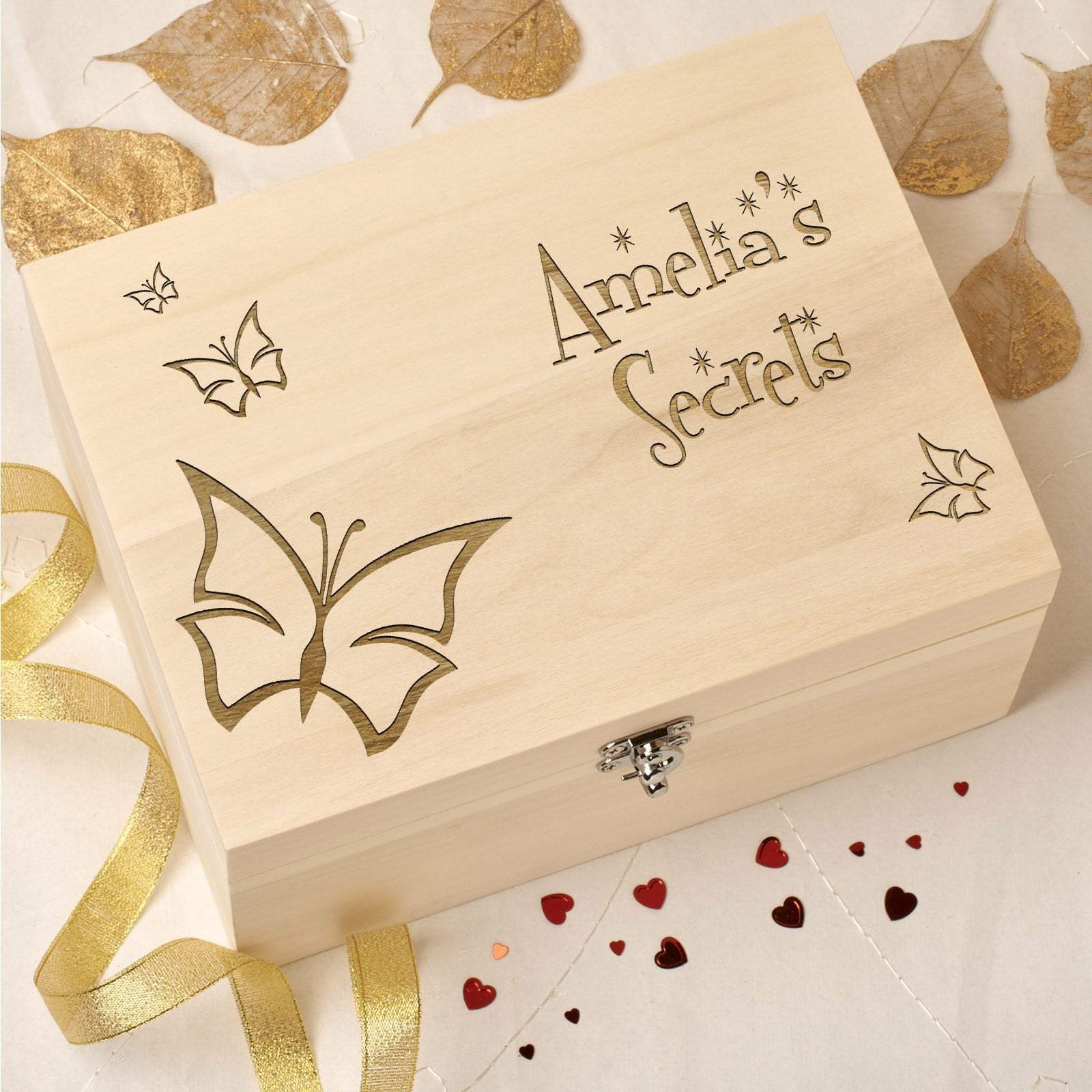 Keepsake Box - Personalised Wooden Keepsake  Memory Box - Own Design