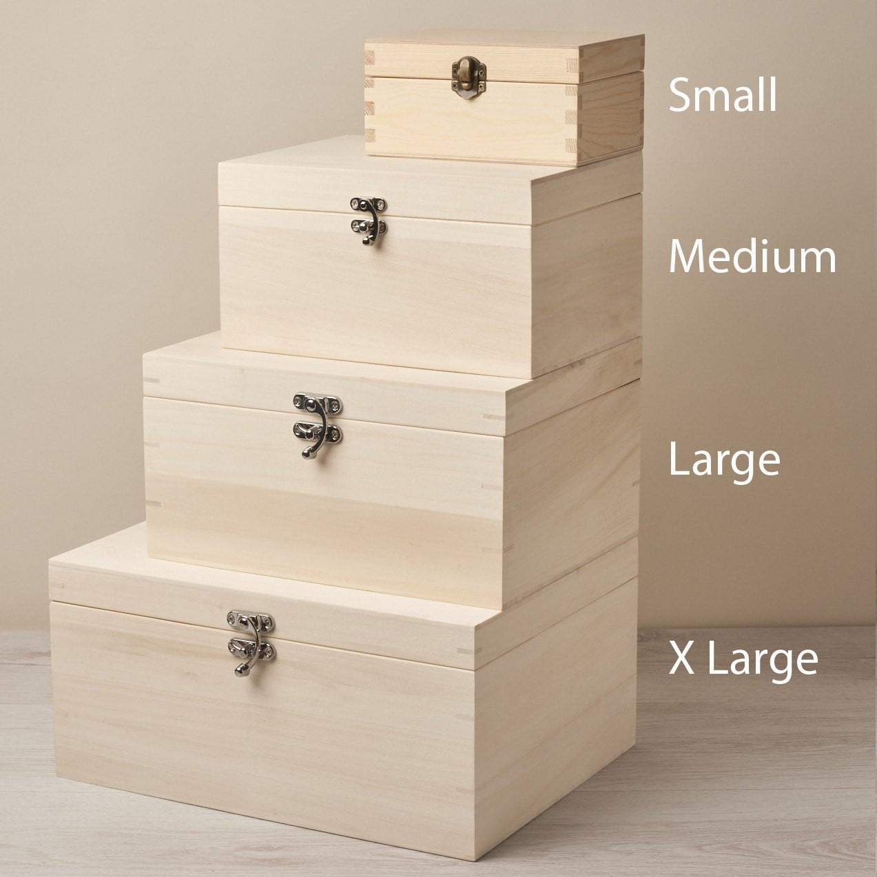 Keepsake Box - Personalised Wooden Pet Memorial Keepsake Box - Large Paw
