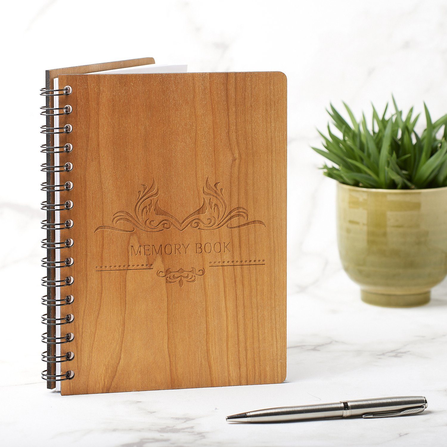 Notebook Planner - A5 Memorial Service Guest Book - Memory Design