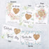Save The Date Magnet With Cards - Save The Date Magnet Wooden Rustic & Cards - Heart Floral