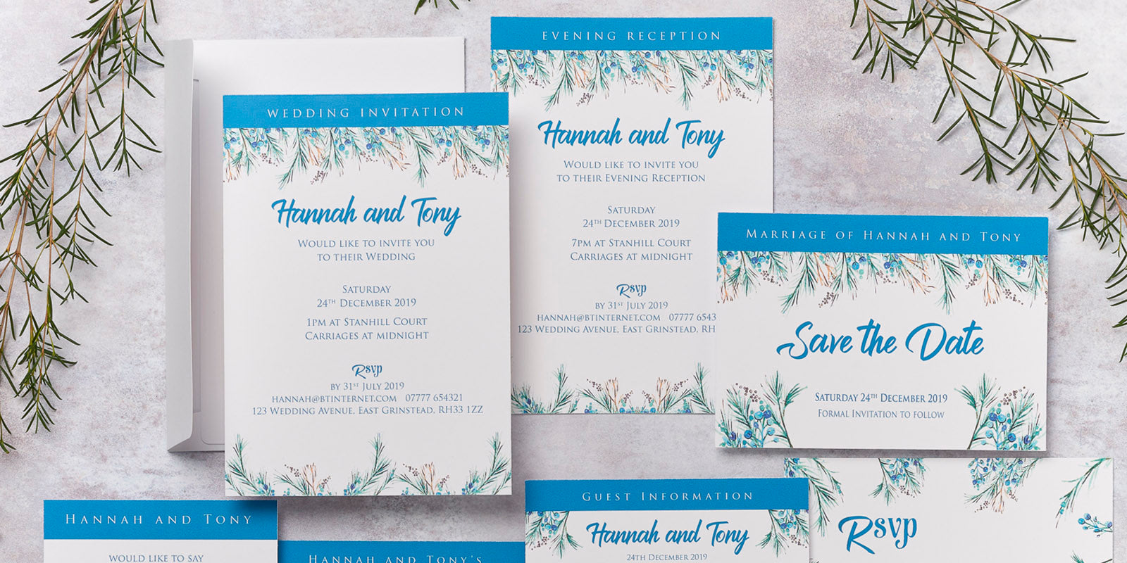 Berries Design Wedding Invitation Collection