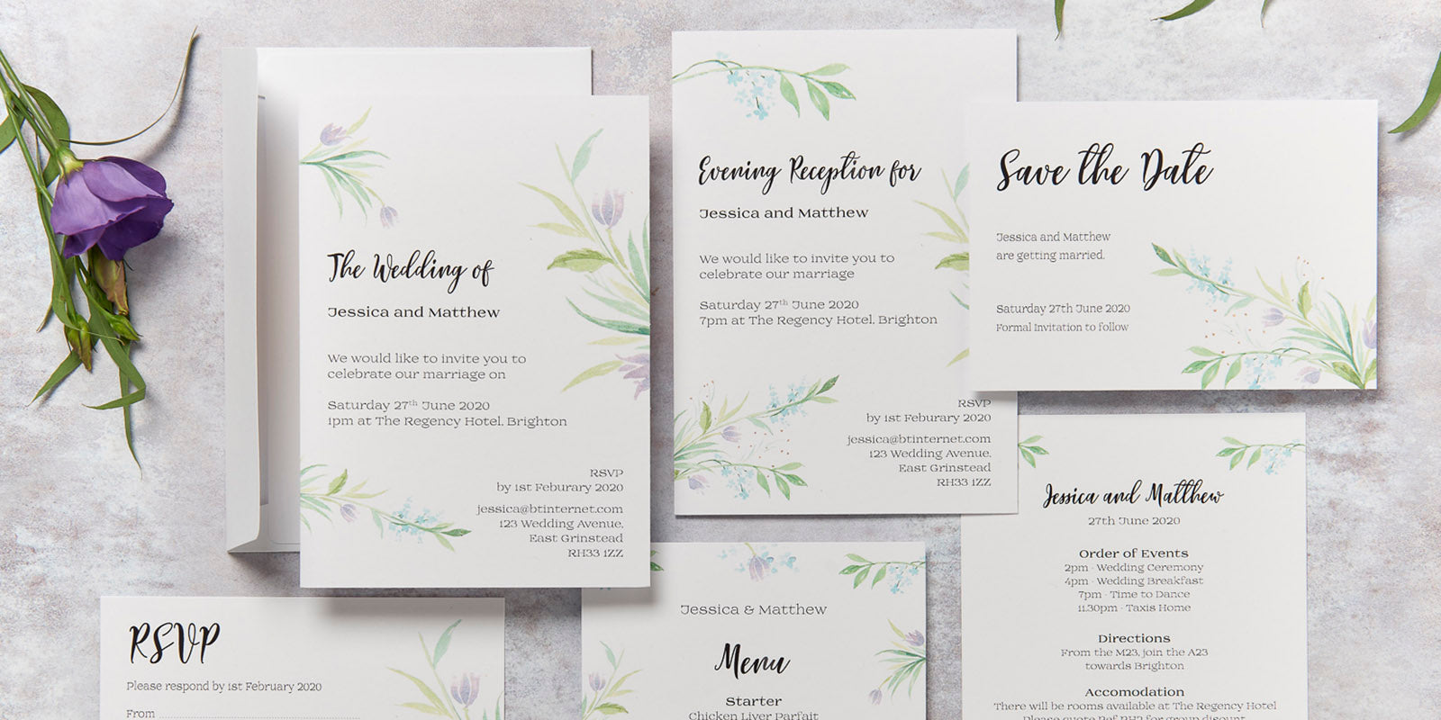 Tulip Design Wedding Invitation Collection