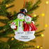 Personalised Family Christmas Xmas Tree Decoration Ornament - Snow Couple