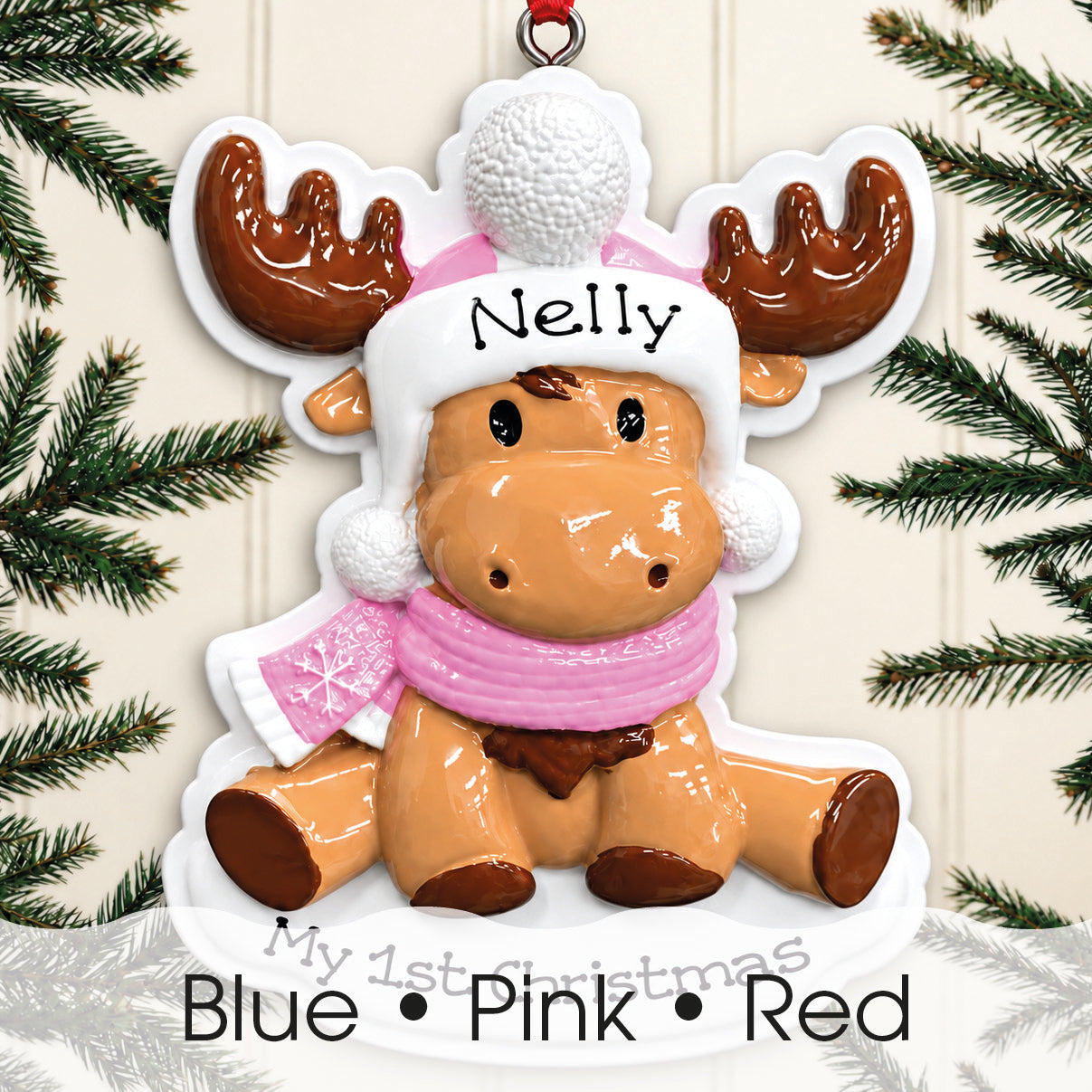 Personalised Childs Christmas Xmas Tree Decoration Ornament - Baby Reindeer