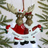 Personalised Family Christmas Xmas Tree Decoration Ornament - Moose Family