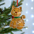 Personalised Family Christmas Xmas Tree Decoration Ornament - Gingerbread Cat