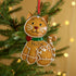 Personalised Family Christmas Xmas Tree Decoration Ornament - Gingerbread Cat