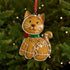 Personalised Family Christmas Xmas Tree Decoration Ornament - Gingerbread Cat