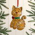 Personalised Family Christmas Xmas Tree Decoration Ornament - Gingerbread Cat
