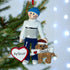 Personalised Pet Dog Christmas Xmas Tree Decoration Ornament - Boy/Girl & Dog