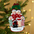 Personalised Family Christmas Xmas Tree Decoration Ornament - Christmas Family with Black Dog