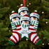 Personalised Family Christmas Xmas Tree Decoration Ornament - Penguin Stocking Family