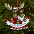 Personalised Family Christmas Xmas Tree Decoration Ornament - Moose Family