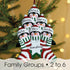 Personalised Family Christmas Xmas Tree Decoration Ornament - Penguin Stocking Family