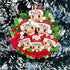 Personalised Family Christmas Xmas Tree Decoration Ornament - People on Wreath Family