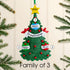 Personalised Family Christmas Xmas Tree Decoration Ornament - Green Tree
