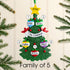 Personalised Family Christmas Xmas Tree Decoration Ornament - Green Tree