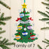 Personalised Family Christmas Xmas Tree Decoration Ornament - Green Tree