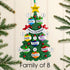 Personalised Family Christmas Xmas Tree Decoration Ornament - Green Tree