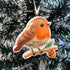 Personalised Family Christmas Xmas Tree Decoration Ornament - Robin