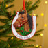 Personalised Family Christmas Xmas Tree Decoration Ornament - Horseshoe