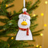 Personalised Family Christmas Xmas Tree Decoration Ornament - Penguin Tartan Scarf