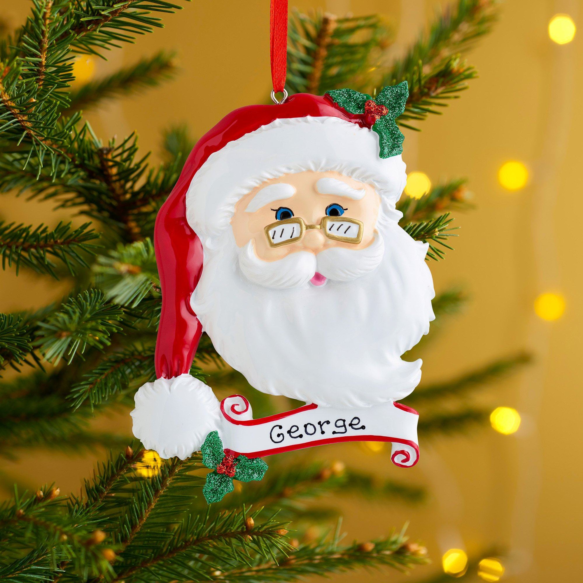 Christmas Ornament - Personalised Family Christmas Xmas Tree Decoration Ornament - Jolly Santa