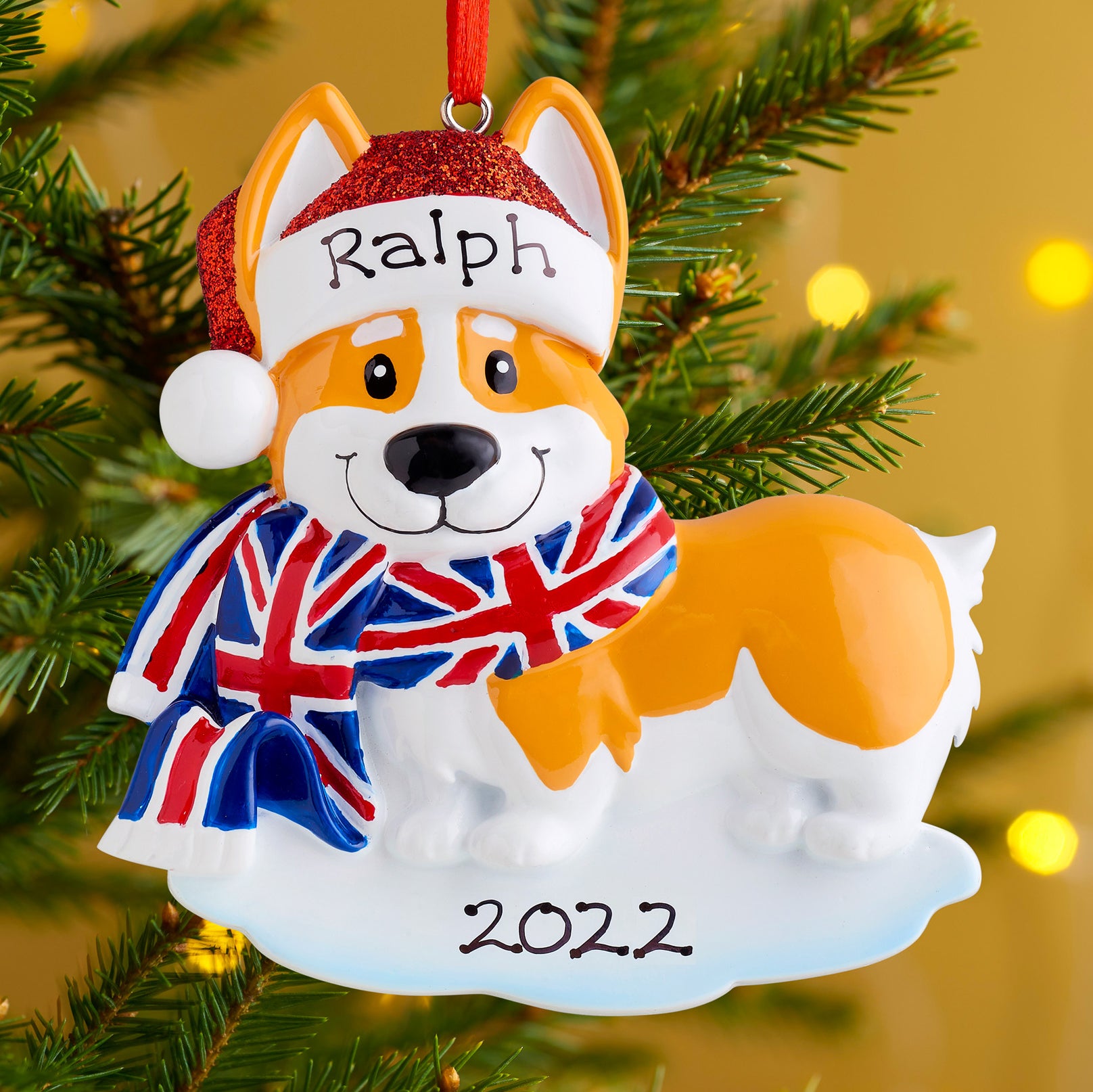 Personalised Pet Dog Christmas Xmas Tree Decoration Ornament - Corgi