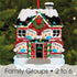 Personalised Family Christmas Decoration - Covid House Family with Masks