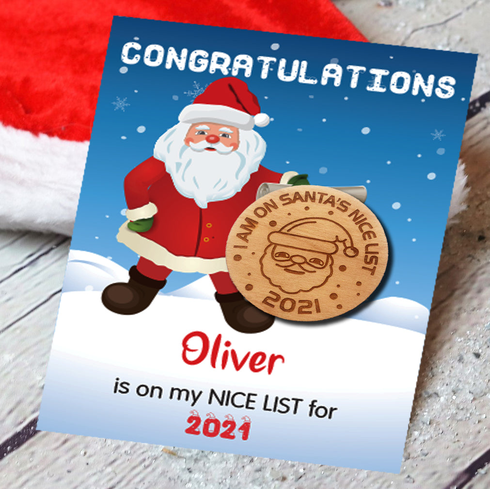 Personalised Santa's Nice List Token