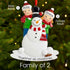 Personalised Family Christmas Xmas Tree Decoration Ornament - Building Snowman
