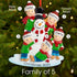 Personalised Family Christmas Xmas Tree Decoration Ornament - Building Snowman