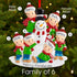 Personalised Family Christmas Xmas Tree Decoration Ornament - Building Snowman