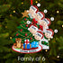 Personalised Family Christmas Xmas Tree Decoration Ornament - Peeking Family