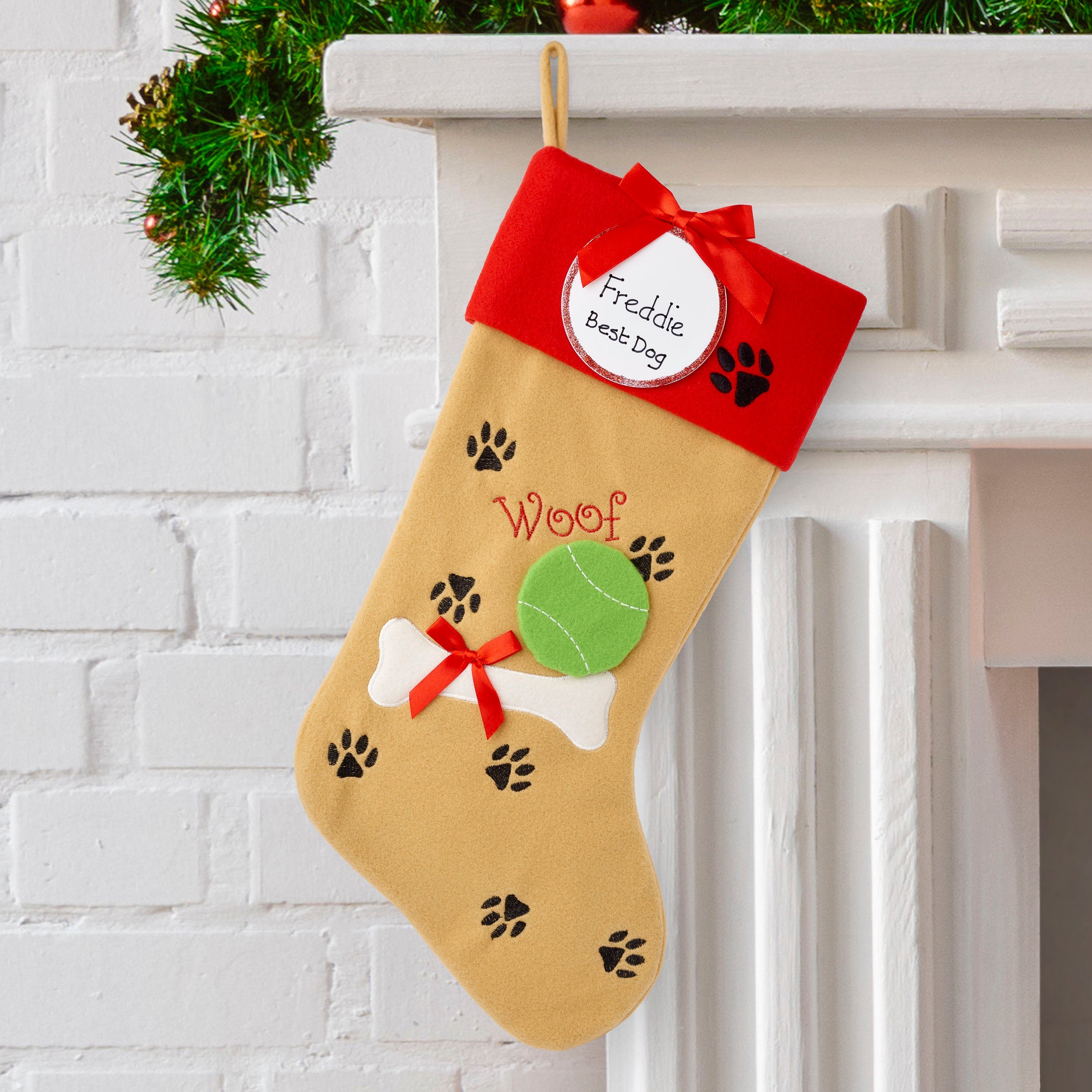 Personalised Christmas Stocking - Dog