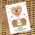 Personalised Wooden Valentine Hug Token - Hedgehog