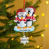 Christmas Ornament - Personalised Family Christmas Xmas Tree Decoration Ornament - We’re Expecting Penguins