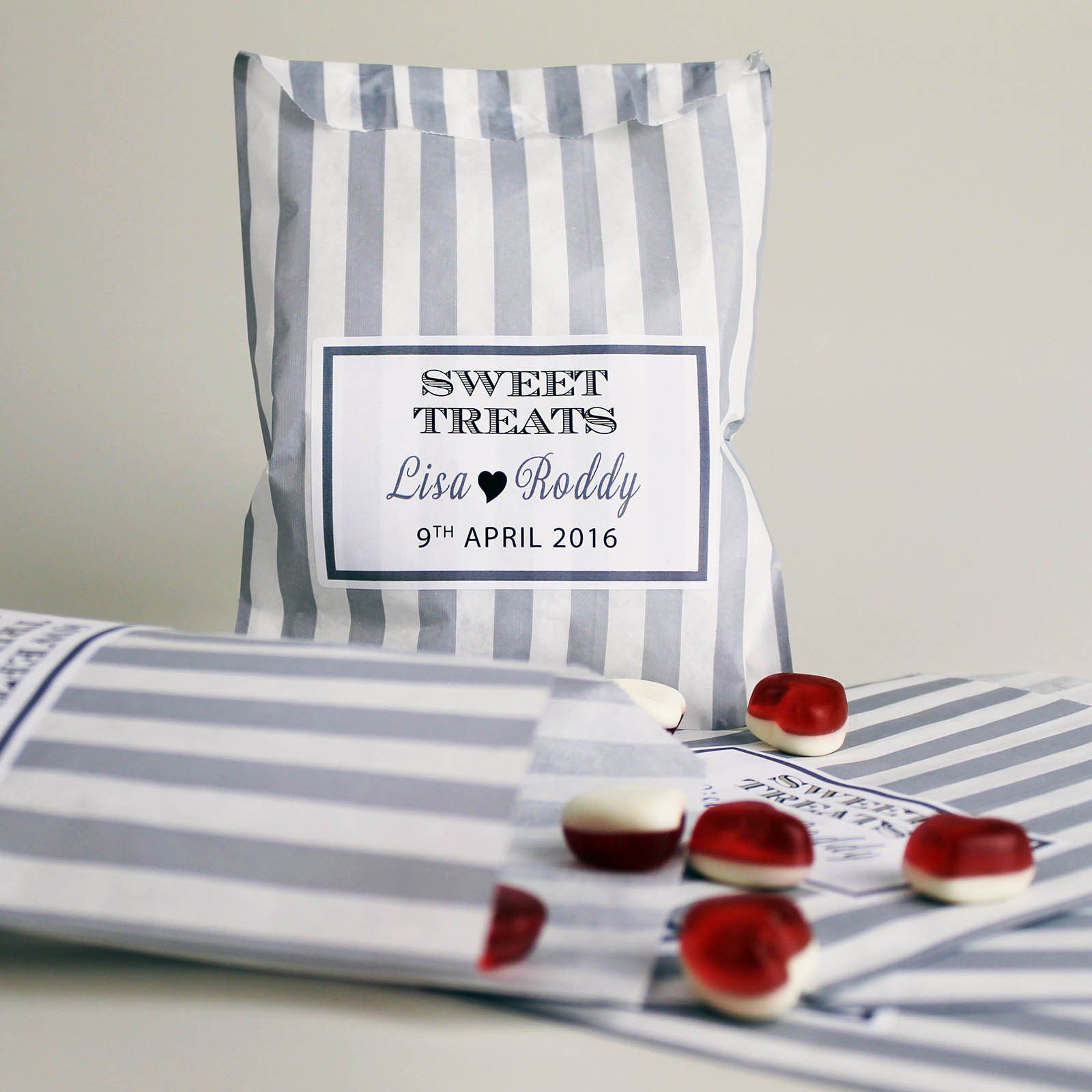 Candy Bag - Personalised Sweet Bags - Favour Candy For Wedding, Christening, Birthday, Baby Shower, Hen